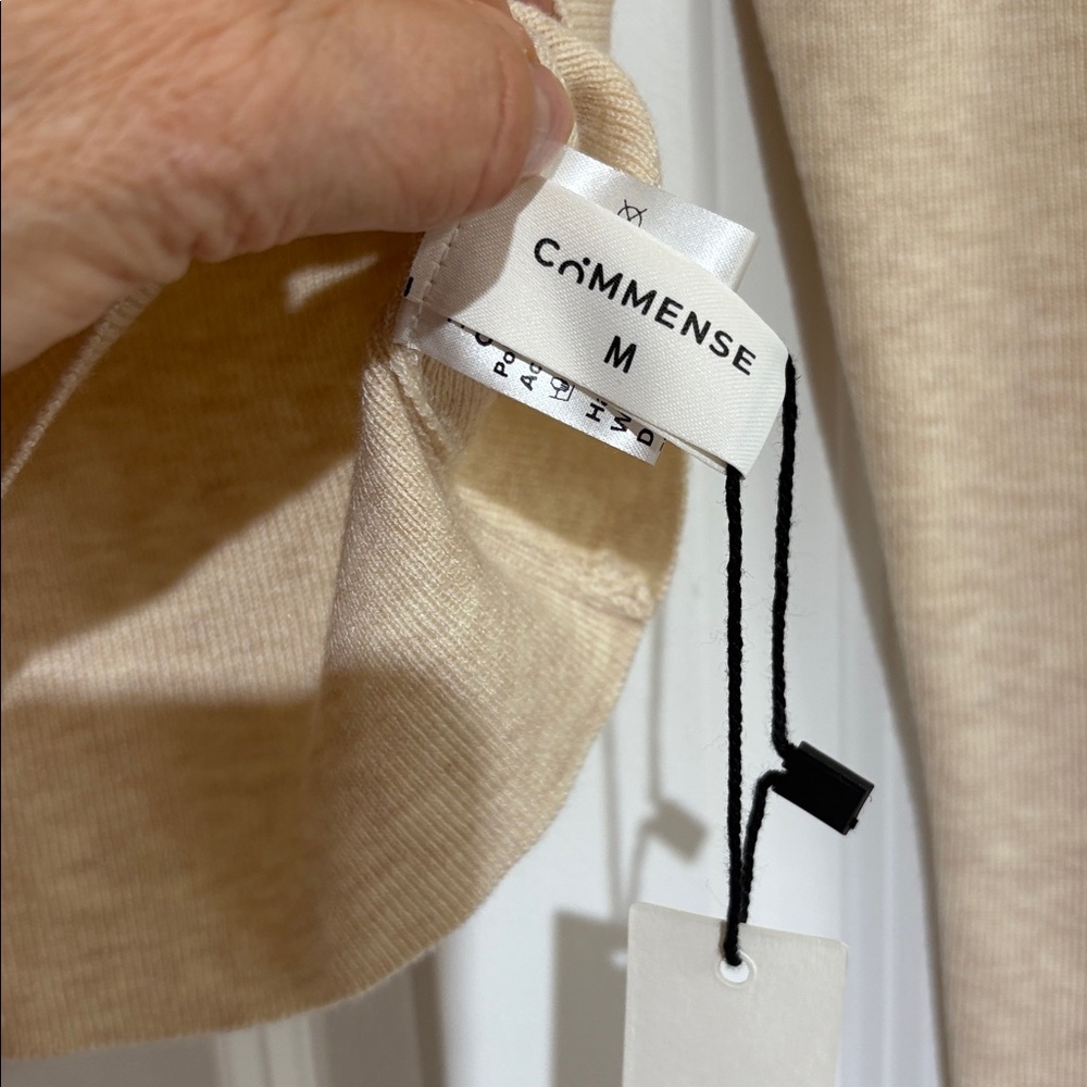 Commense Elegant Soft Apricot Off-Shoulder Wrap Long-sleeve Sweater - Picture 7 of 8